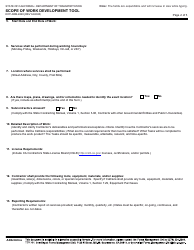 Form DOT ADM-4040 Scope of Work Development Tool - California, Page 2