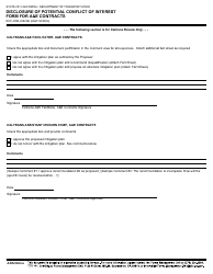 Form DOT ADM-3082AE Disclosure of Potential Conflict of Interest Form for a&amp;e Contracts - California, Page 2