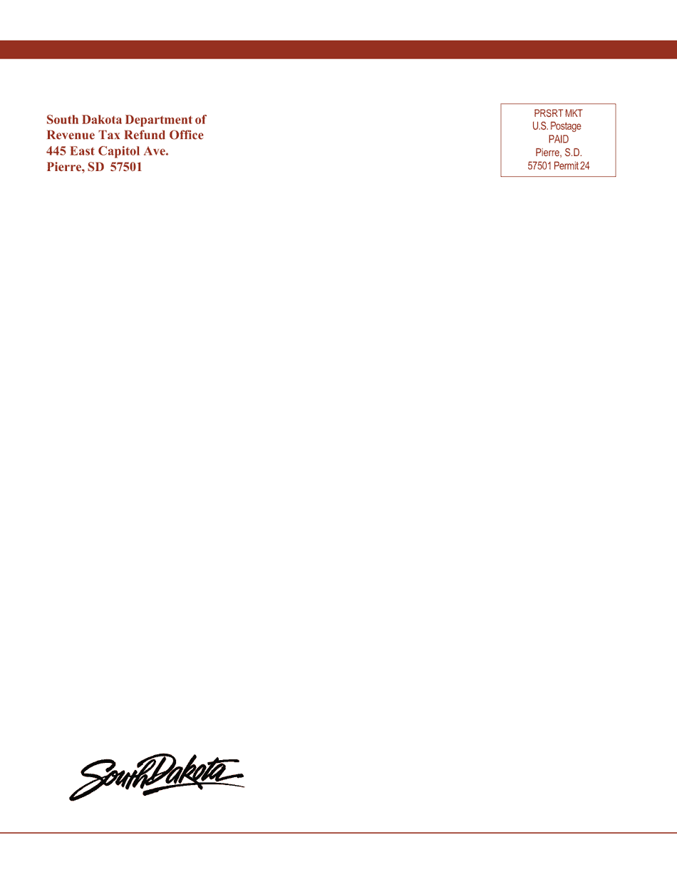 Sales or Property Tax Refund Application for Senior Citizens  Citizens With Disabilities - South Dakota, Page 8