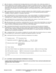 Felony Advisement of Rights, Waiver, and Plea - County of Sonoma, California, Page 3