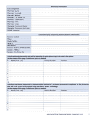 Automated Drug Dispensing System Inspection Form - Nevada, Page 2