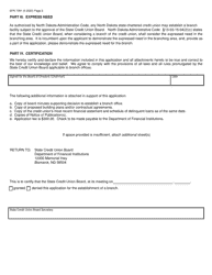 Form SFN7391 Application to Establish a Branch - North Dakota, Page 3
