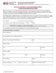 Employer Response Form - Colorado