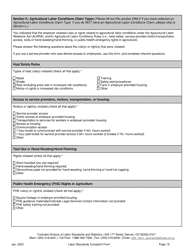 Labor Standards Complaint Form - Colorado, Page 12