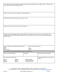 Labor Standards Complaint Form - Colorado, Page 15