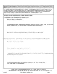 Labor Standards Complaint Form - Colorado, Page 16