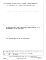 Labor Standards Complaint Form - Colorado, Page 19