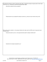 Labor Standards Complaint Form - Colorado, Page 21