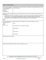 Labor Standards Complaint Form - Colorado, Page 24
