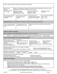 Labor Standards Complaint Form - Colorado, Page 6