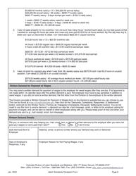Labor Standards Complaint Form - Colorado, Page 8