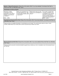 Labor Standards Complaint Form - Colorado, Page 9
