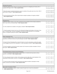 Form TR OP352 Title VI Program Review Checklist - Illinois, Page 2