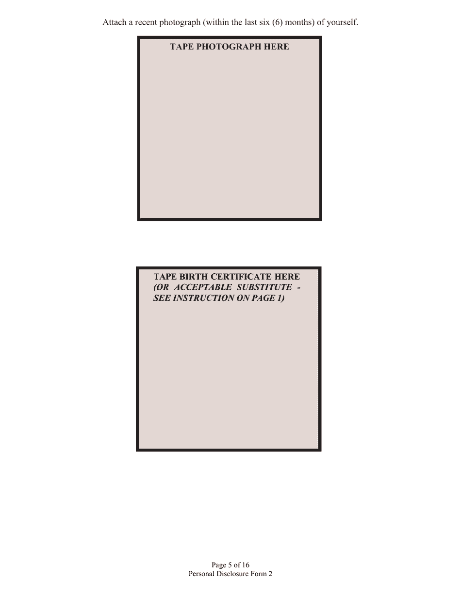 Form 2 (State Form 46781) Personal Disclosure Form - Indiana, Page 5