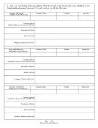 Form 2 (State Form 46781) Personal Disclosure Form - Indiana, Page 7