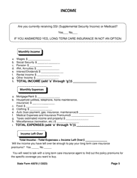 State Form 45870 Self-assessment Guide for Long Term Care Insurance - Indiana, Page 7