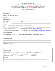 Workplace Safety Program Questionnaire - Delaware, Page 2