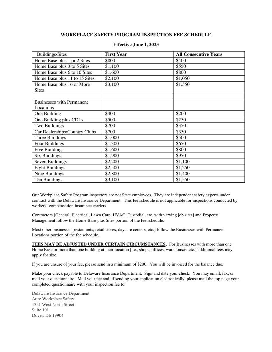 Workplace Safety Program Questionnaire - Delaware, Page 3