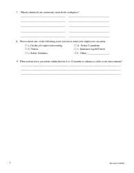 Workplace Safety Program Questionnaire - Delaware, Page 7