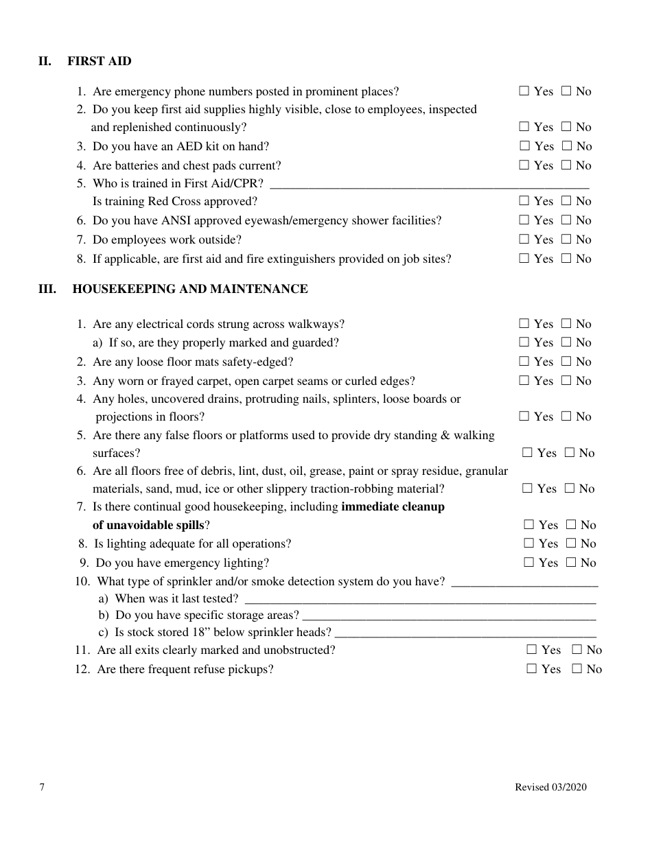 Delaware Workplace Safety Program Questionnaire Fill Out, Sign Online and Download PDF