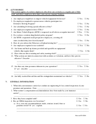 Workplace Safety Program Questionnaire - Delaware, Page 9