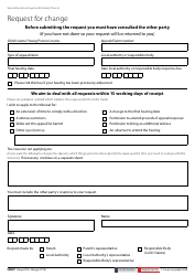Document preview: Form SEND7 Request for Change - United Kingdom