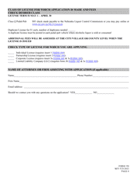 Form 150 Application for Liquor License - Pedal Pub - Nebraska, Page 4