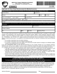 Form 6240 Application for out of State Reimbursement for Medical Insurance - Kentucky