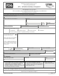 Document preview: Form FDA3620 Ofs - Ofm Receivable Request