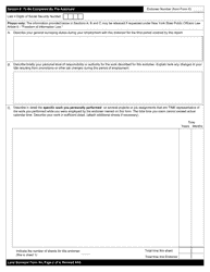 Land Surveyor Form 4A Verification of Professional Experience - New York, Page 2