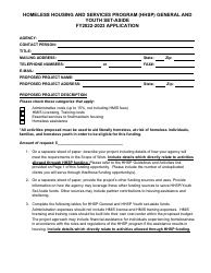 Homeless Housing and Services Program (Hhsp) General and Youth Set-Aside Application - City of Corpus, Texas, Page 5