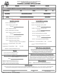 DNR Form F-3 Fishing License Application - Maryland