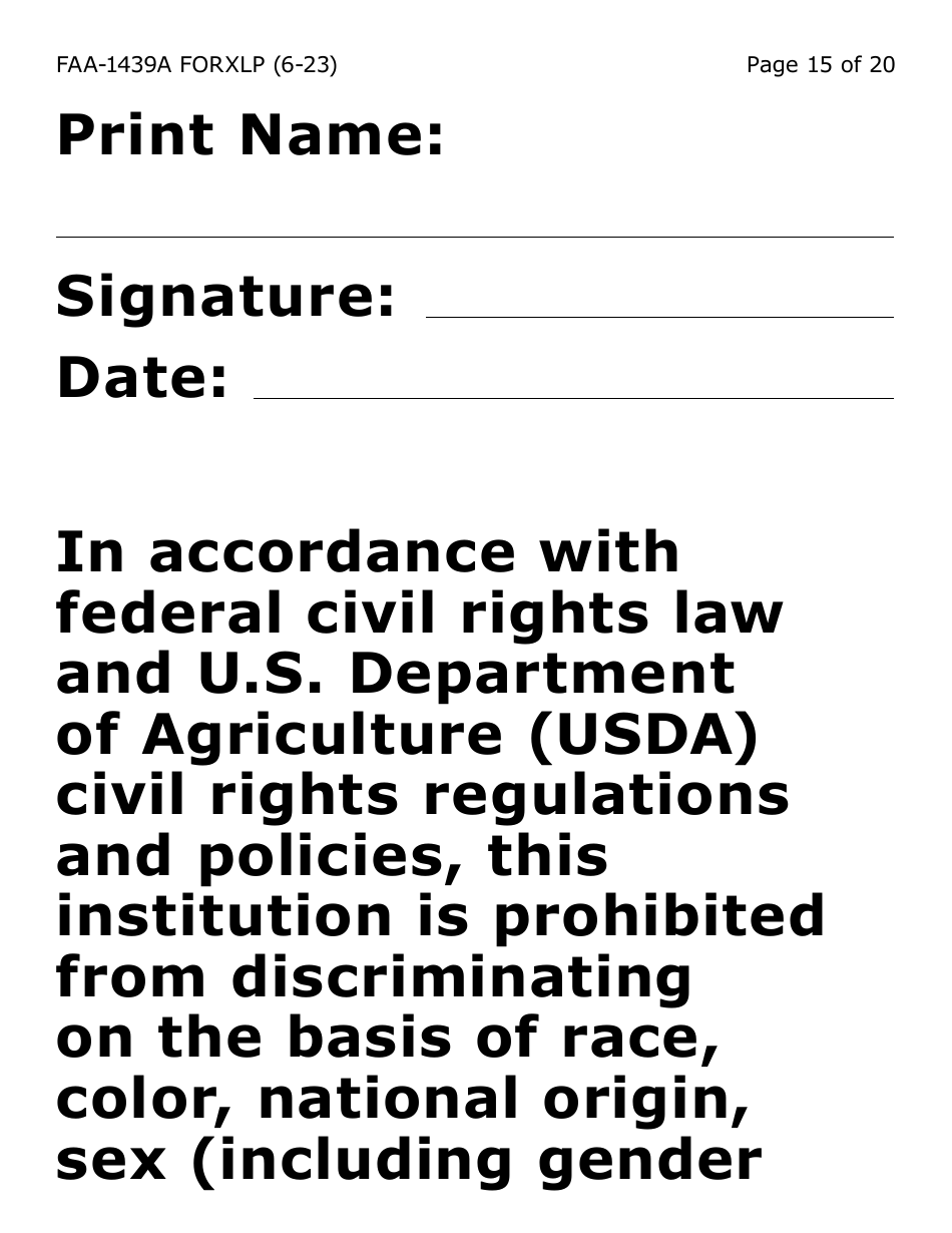 Form FAA-1439A-XLP Self-employment Income Statement - Extra Large Print - Arizona, Page 15