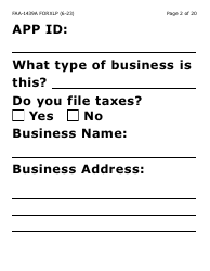 Form FAA-1439A-XLP Self-employment Income Statement - Extra Large Print - Arizona, Page 2