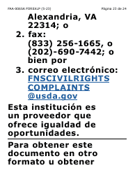 Formulario FAA-0065A-SXLP Verificacion De Situacion De Residencia/Direccion Residencial (Letra Extra Grande) - Arizona (Spanish), Page 23