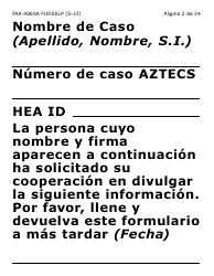 Formulario FAA-0065A-SXLP Verificacion De Situacion De Residencia/Direccion Residencial (Letra Extra Grande) - Arizona (Spanish), Page 2