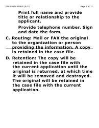 Form FAA-0065A-LP Verification of Living Arrangements/Residential Address - Large Print - Arizona, Page 9