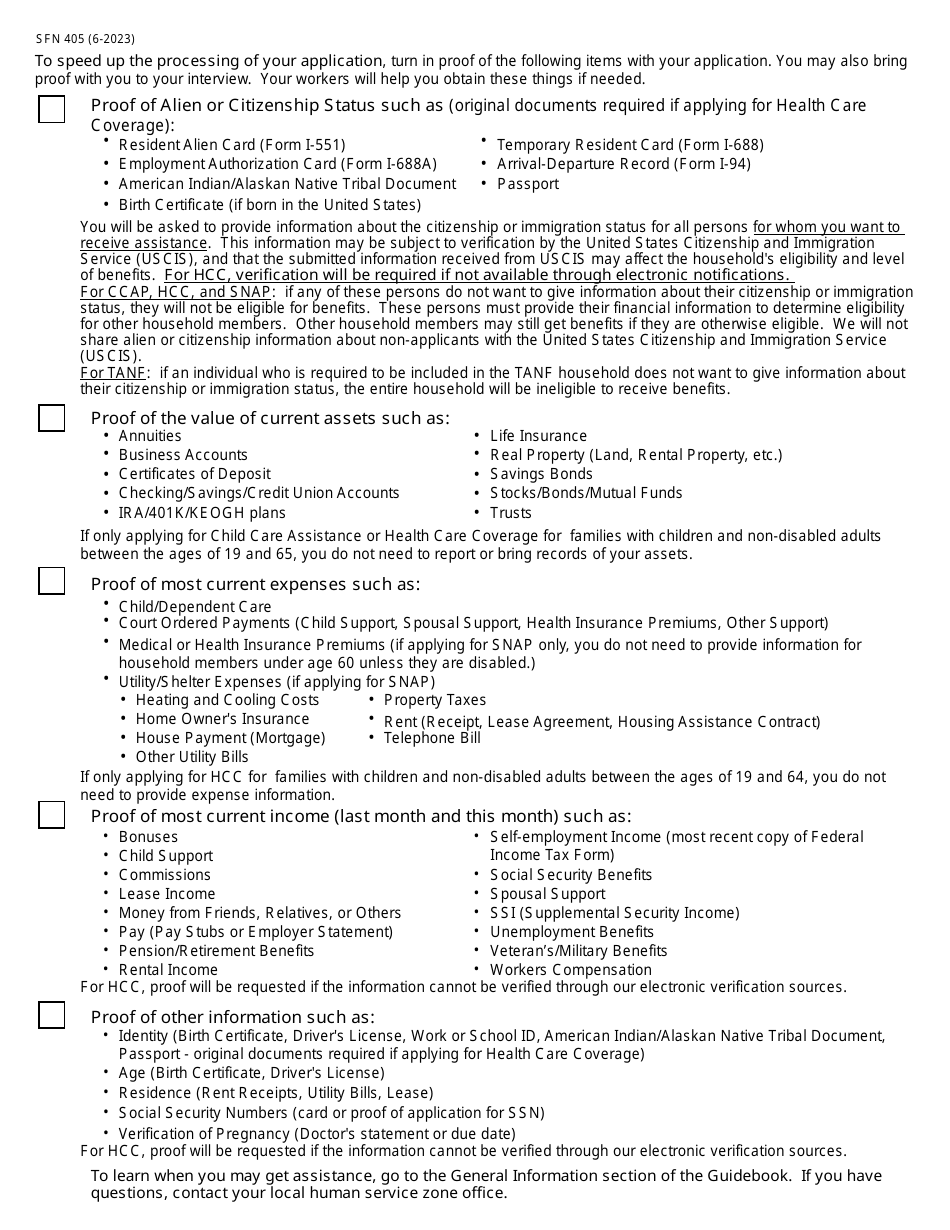 Form SFN405 Application for Assistance - North Dakota, Page 2