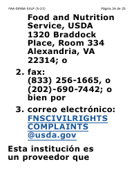Formulario FAA-0098A-SXLP Solicitud De Apelacion (Letra Extra Grande) - Arizona (Spanish), Page 24