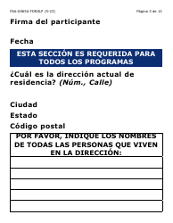 Formulario FAA-0065A-SLP Verificacion De Situacion De Residencia/Direccion Residencial - Letra Grande - Arizona (Spanish), Page 3