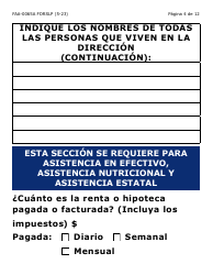 Formulario FAA-0065A-SLP Verificacion De Situacion De Residencia/Direccion Residencial - Letra Grande - Arizona (Spanish), Page 4