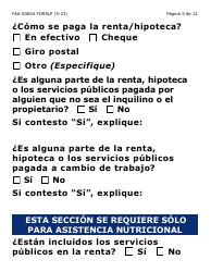 Formulario FAA-0065A-SLP Verificacion De Situacion De Residencia/Direccion Residencial - Letra Grande - Arizona (Spanish), Page 5