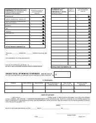 Form DR0706107 Income and Expense Statement With Affidavit (Post-decree) - Cuyahoga County, Ohio, Page 5