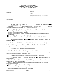 Form H164 Judgment Entry of Annulment - Cuyahoga County, Ohio