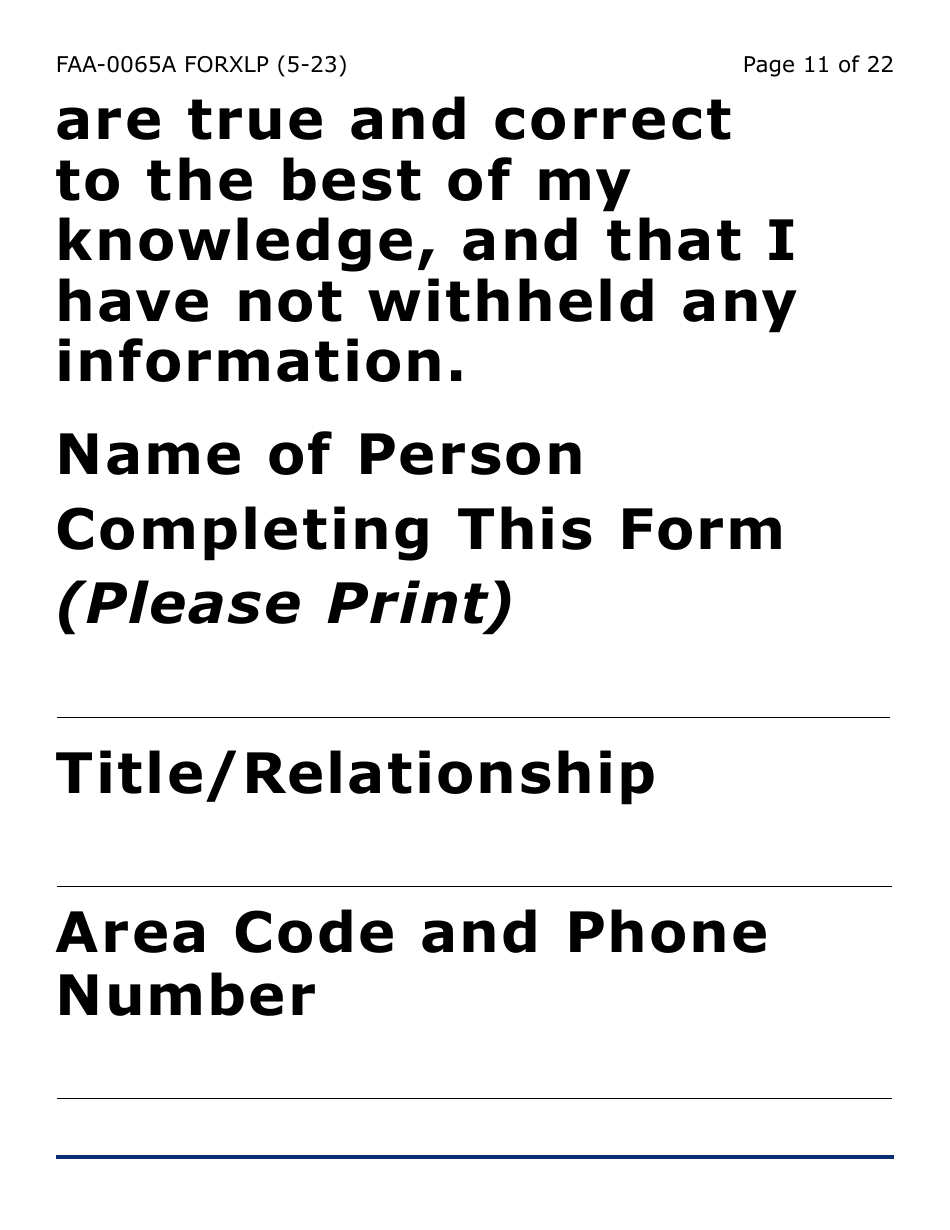 Form FAA-0065A-XLP Verification of Living Arrangements / Residential Address (Extra Large Print) - Arizona, Page 11