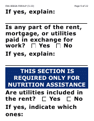 Form FAA-0065A-XLP Verification of Living Arrangements/Residential Address (Extra Large Print) - Arizona, Page 9