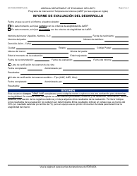 Document preview: Formulario GCI-1043A-S Informe De Evaluacion Del Desarrollo - Arizona (Spanish)