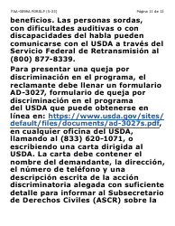 Formulario FAA-0098A-SLP Solicitud De Apelacion (Letra Grande) - Arizona (Spanish), Page 11
