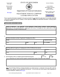 Form LFS200 Adjustment Service Company License Application - Wisconsin, Page 5
