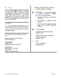 Form LFS310 Loan Company Office Application - Wisconsin, Page 2